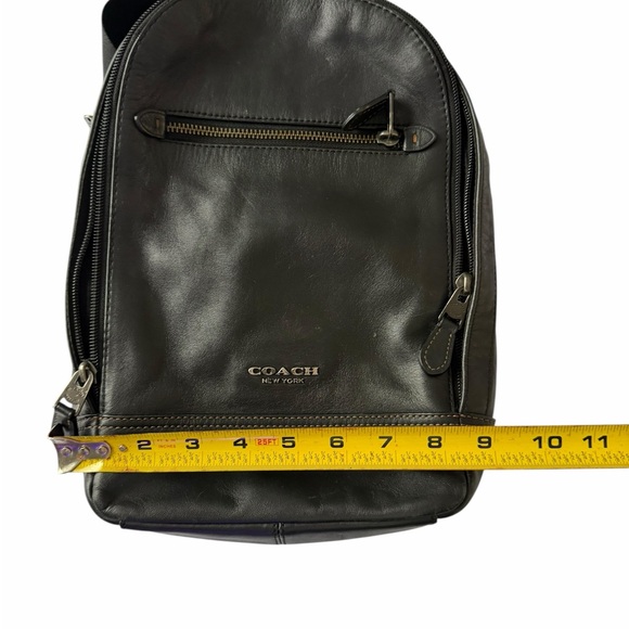 Coach Black Leather Men's Backpack - Picture 8 of 8